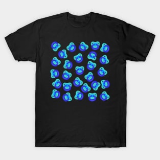 Blue Baby Boy Pacifier Pattern T-Shirt